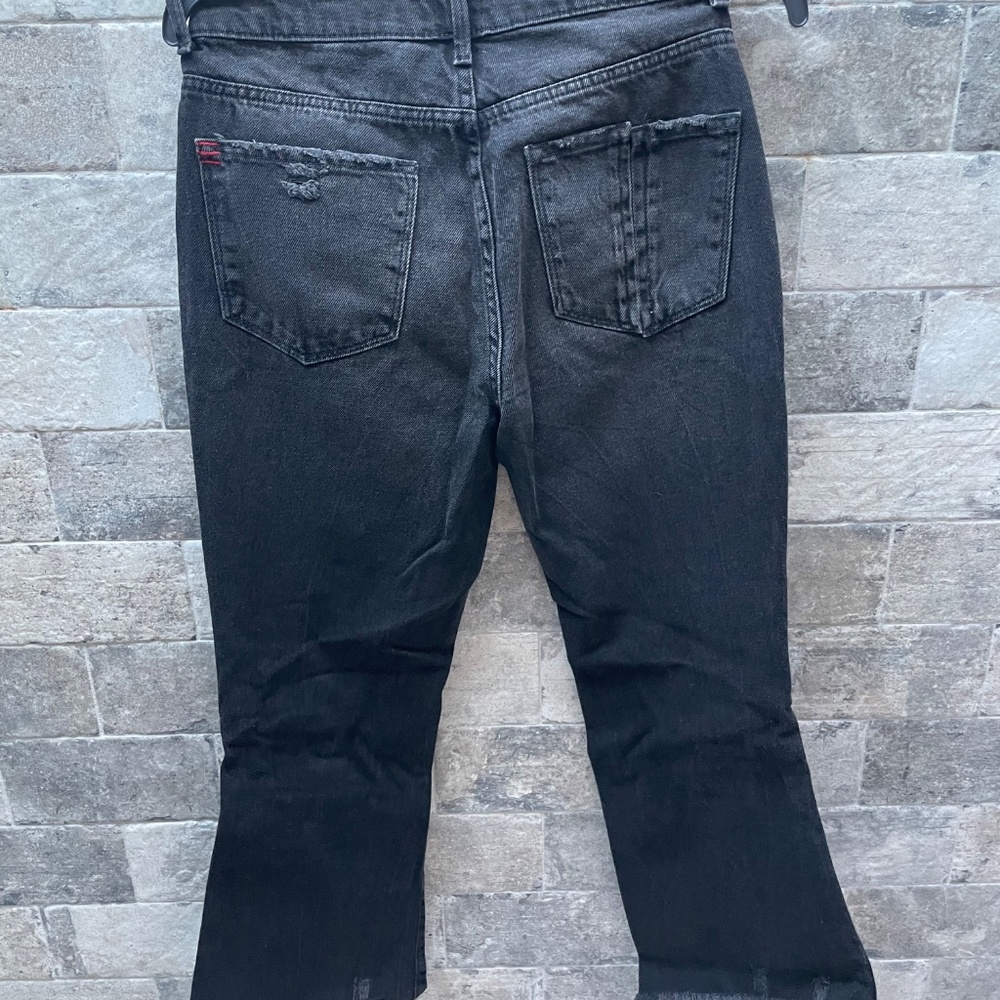 ❤️ URBAN OUTFITTERS BLACK DISTRESSED DENIM JEANS SIZE 26 - Picture 10 of 12
